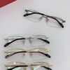 Cartier CT0255O Size: 55 □ 18-145 Letter Screw Temple High-Quality Business Ultra-Light Pure Titanium Half-Rim Square Fashion Eyeglass Frame Sunglasses