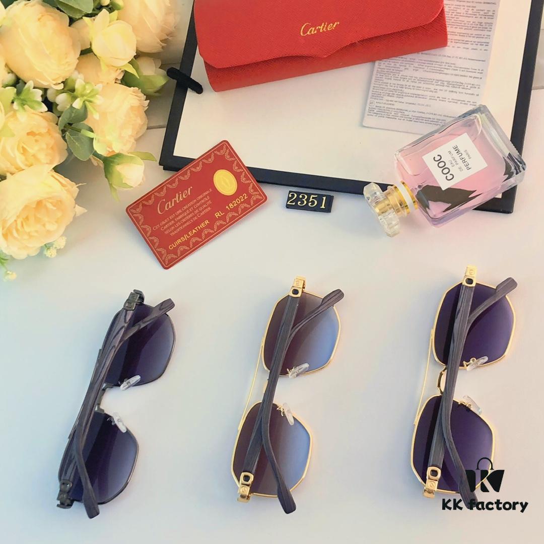 Cartier Trendy Sunglasses, Instagram Street Style Fashion UV Protection Comfortable and Cool Eyewear 2024 New Arrival