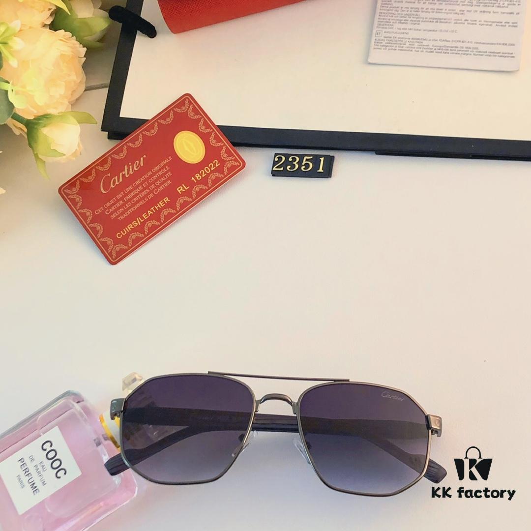 Cartier Trendy Sunglasses, Instagram Street Style Fashion UV Protection Comfortable and Cool Eyewear 2024 New Arrival