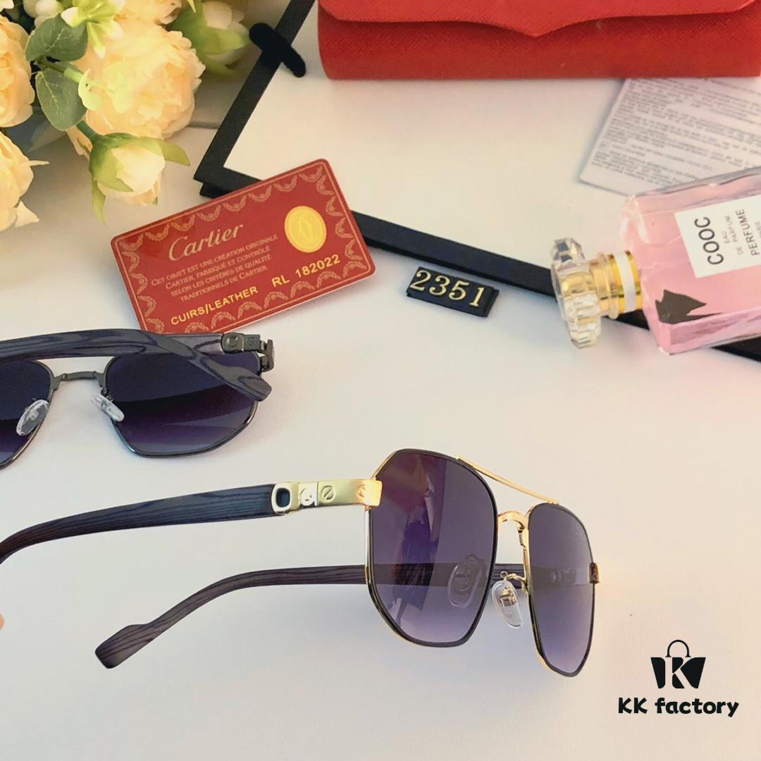 Cartier Trendy Sunglasses, Instagram Street Style Fashion UV Protection Comfortable and Cool Eyewear 2024 New Arrival