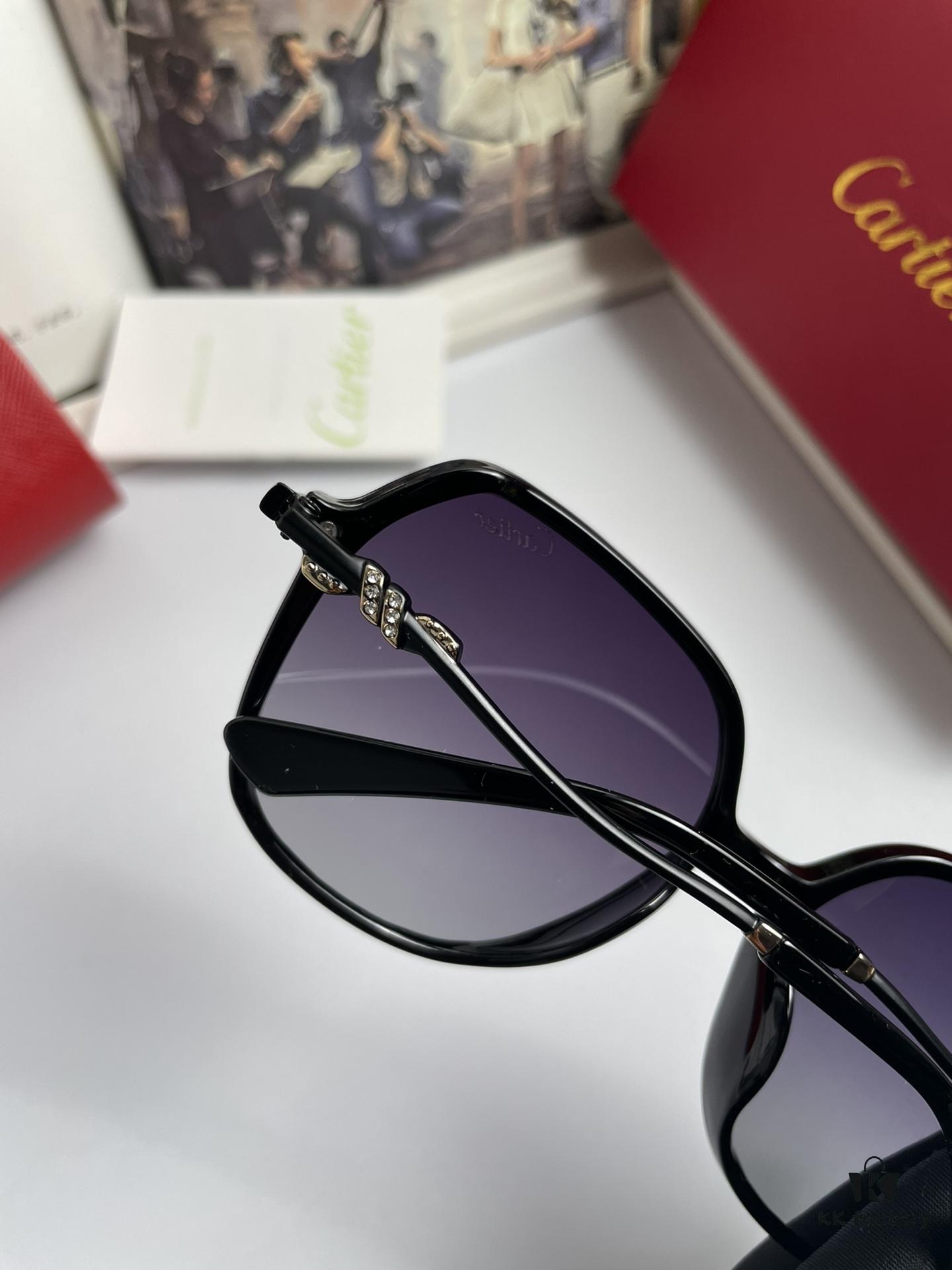 New Women's Cartier Sunglasses with PC Frame and Temples; Imported Bolle High-Definition Polarized Lenses