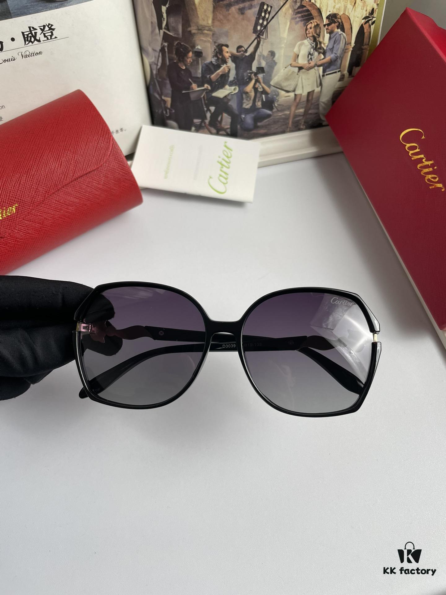 New Women's Cartier-inspired Sunglasses with Fox Head Temples, PC Frame and Polarized Lenses