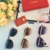 Cartier New Large-Frame Sunglasses, Korean-Style Fashionable Sun Glasses, Metal Aviator Shades