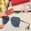 Cartier New Large-Frame Sunglasses, Korean-Style Fashionable Sun Glasses, Metal Aviator Shades