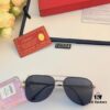 Cartier New Large-Frame Sunglasses, Korean-Style Fashionable Sun Glasses, Metal Aviator Shades