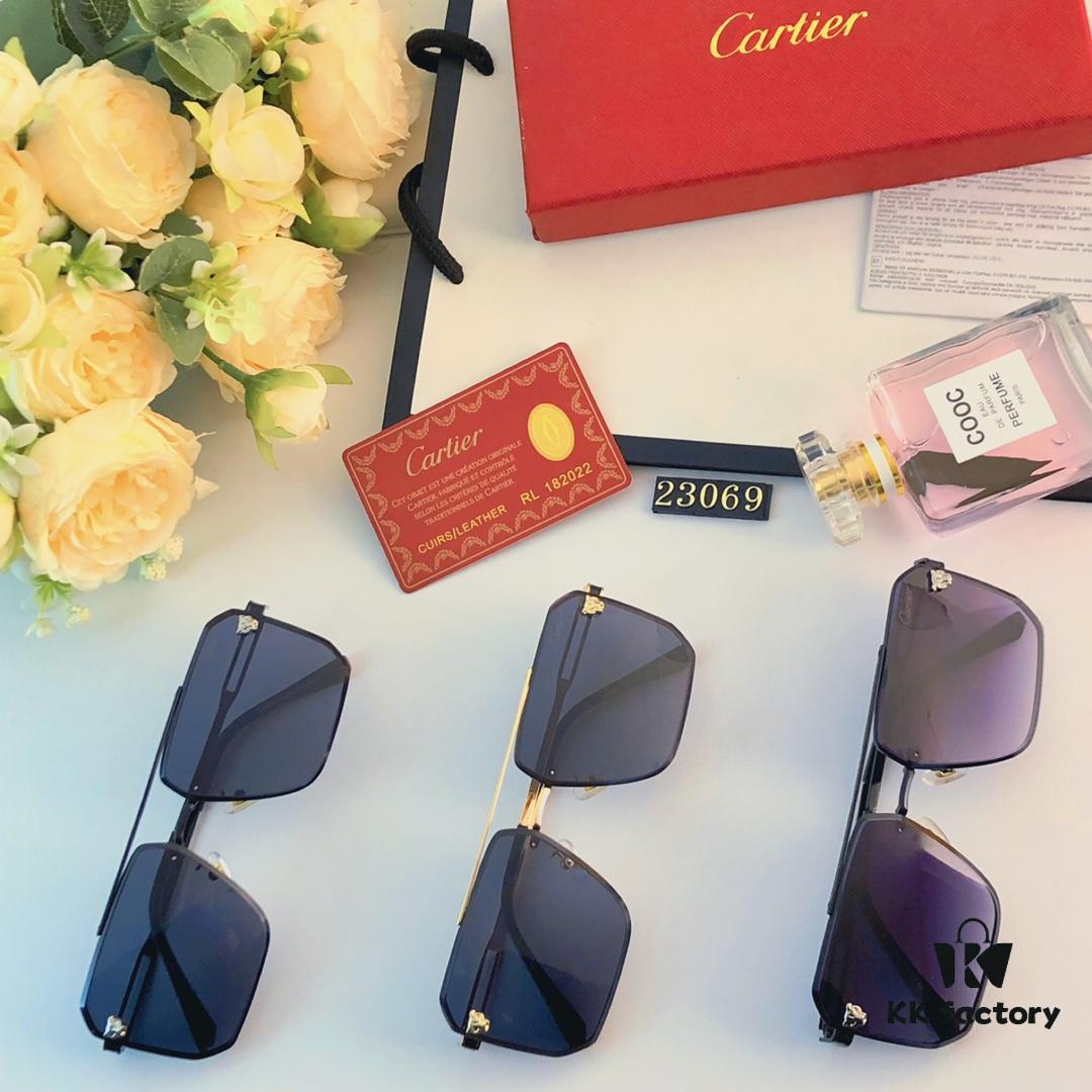 Cartier New Arrival Men's High-End Sunglasses, Stylish Fashionable Shades for Outdoor Driving, Travel, and Everyday Wear