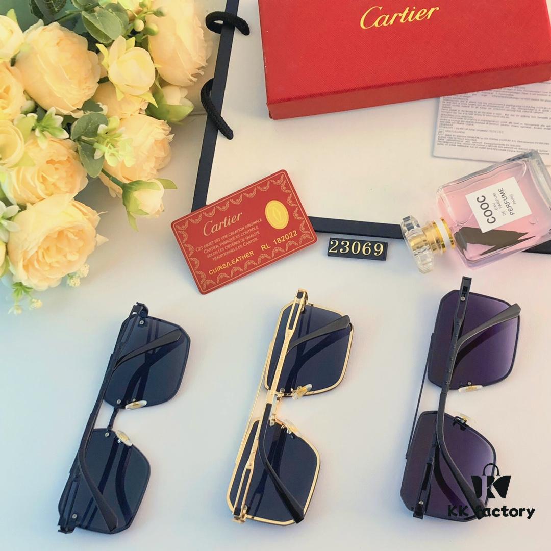 Cartier New Arrival Men's High-End Sunglasses, Stylish Fashionable Shades for Outdoor Driving, Travel, and Everyday Wear