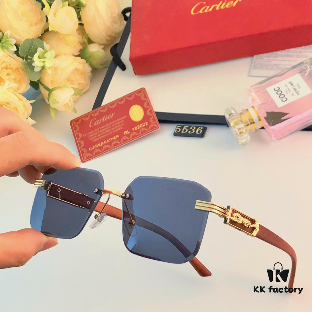 Cartier-Style Oversized Round Sunglasses for Women, Frameless Fashion UV Protection Sunglasses, Stylish Unisex Sun Glasses for Driving