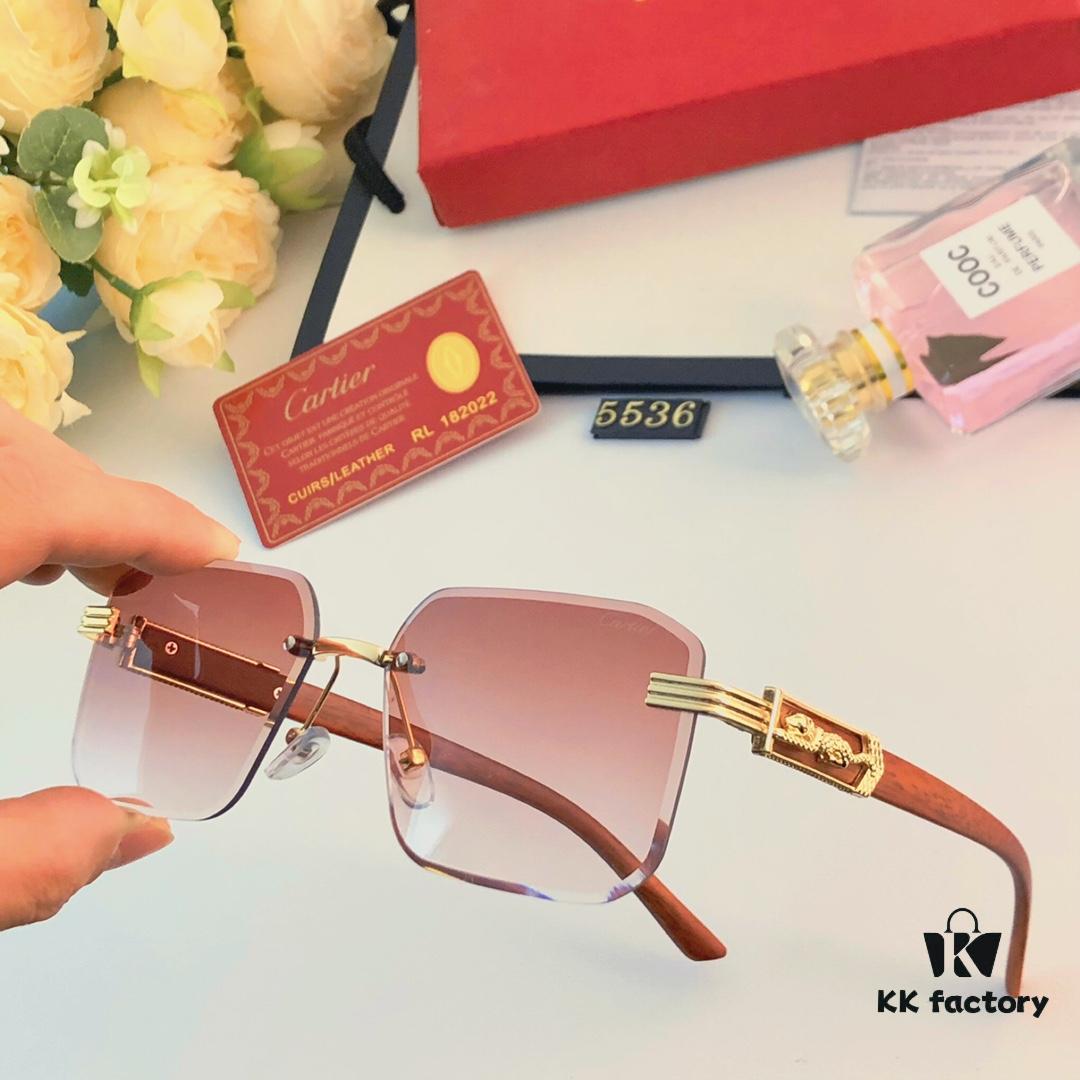 Cartier-Style Oversized Round Sunglasses for Women, Frameless Fashion UV Protection Sunglasses, Stylish Unisex Sun Glasses for Driving