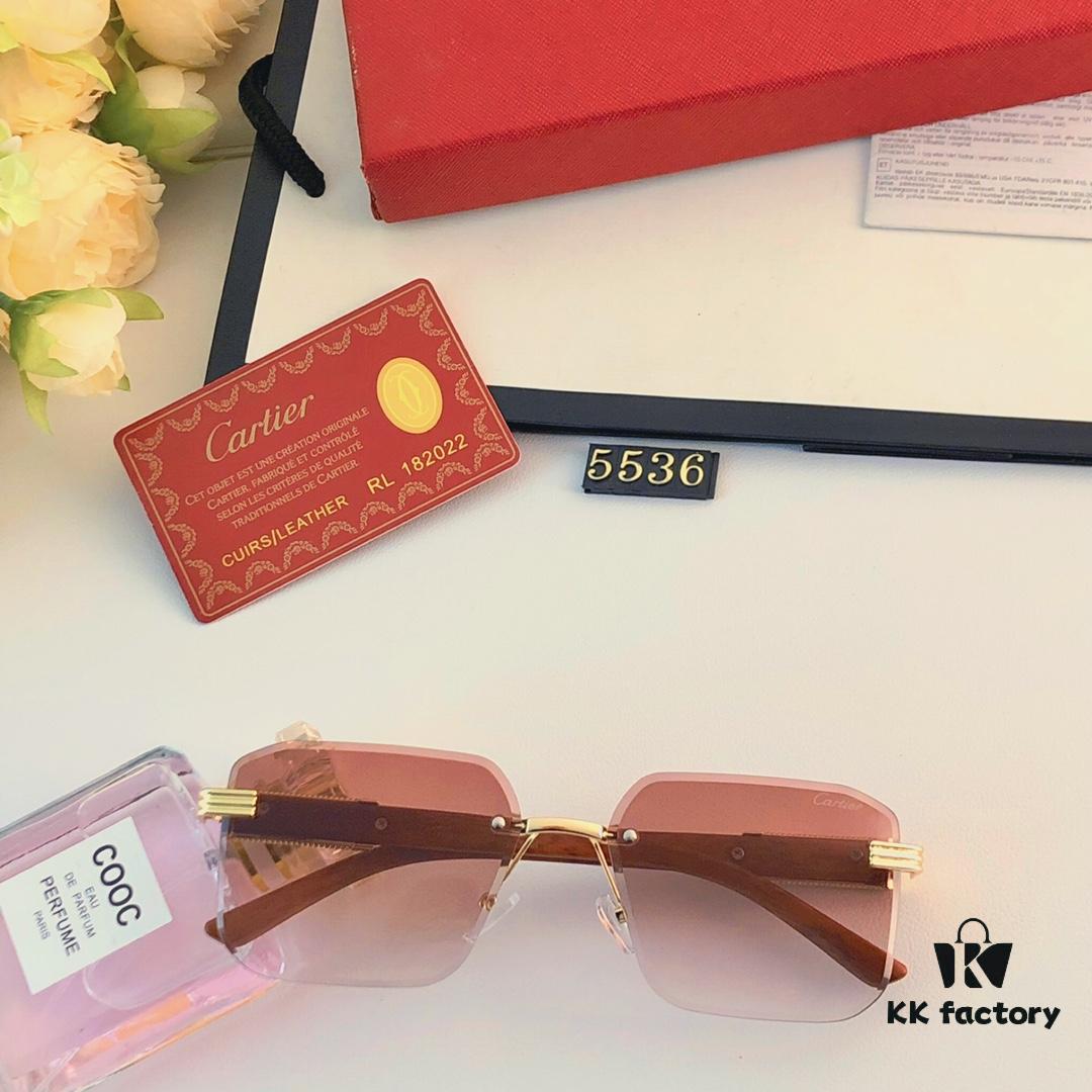 Cartier-Style Oversized Round Sunglasses for Women, Frameless Fashion UV Protection Sunglasses, Stylish Unisex Sun Glasses for Driving