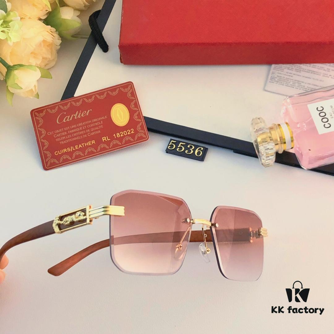 Cartier-Style Oversized Round Sunglasses for Women, Frameless Fashion UV Protection Sunglasses, Stylish Unisex Sun Glasses for Driving