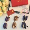 Cartier European and American Stylish Small Frame Polygonal Sunglasses Frameless Ins-style Popular Online Influencer Street Snap Glasses