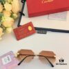 Cartier European and American Stylish Small Frame Polygonal Sunglasses Frameless Ins-style Popular Online Influencer Street Snap Glasses