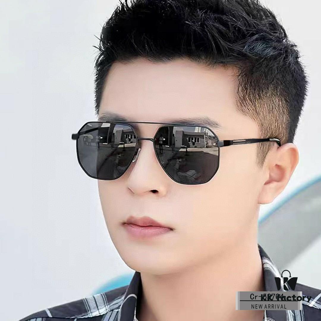 Cartier France - Polarized Sunglasses for Men with Polylite Lenses, Lightweight Metal Frame, UV Protection, Stylish Driving and Travel Eyewear