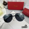 Cartier France Men's Sunglasses with Polarized Lenses, Lightweight Metal Frame, Model 53688
