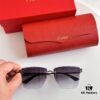 Official Website New Arrival Classic Painted Leopard Head Cartier Gold-Plated CT0397S Sunglasses