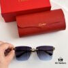 Official Website New Arrival Classic Painted Leopard Head Cartier Gold-Plated CT0397S Sunglasses