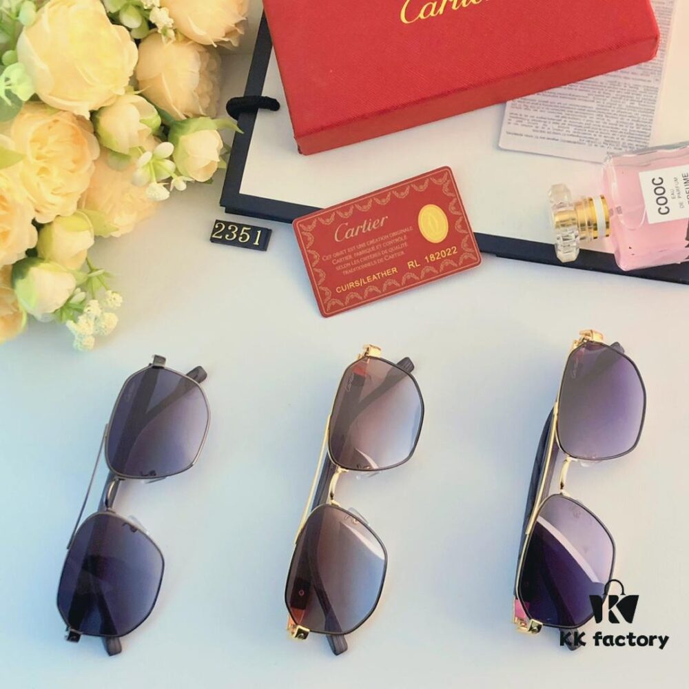 Cartier New Men's Sunglasses, Fashionable and Trendy Casual Shades for Travel and Vacation