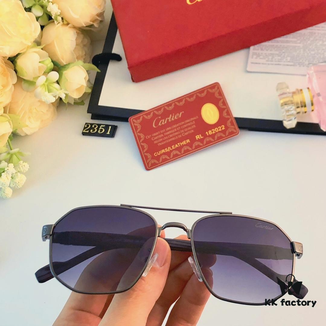 Cartier New Men's Sunglasses, Fashionable and Trendy Casual Shades for Travel and Vacation