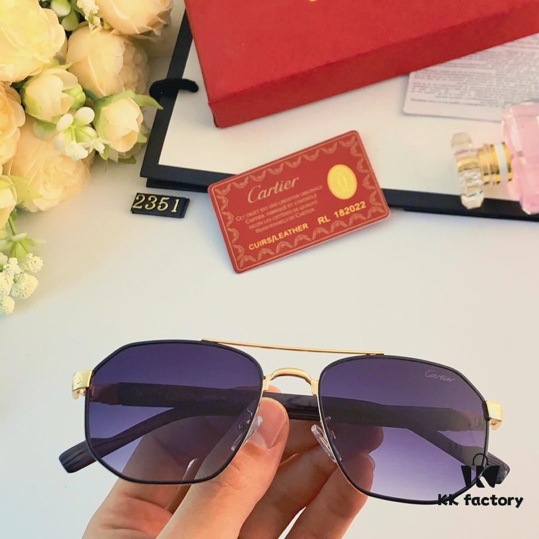 Cartier New Men's Sunglasses, Fashionable and Trendy Casual Shades for Travel and Vacation