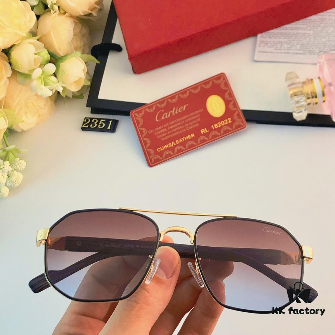 Cartier New Men's Sunglasses, Fashionable and Trendy Casual Shades for Travel and Vacation