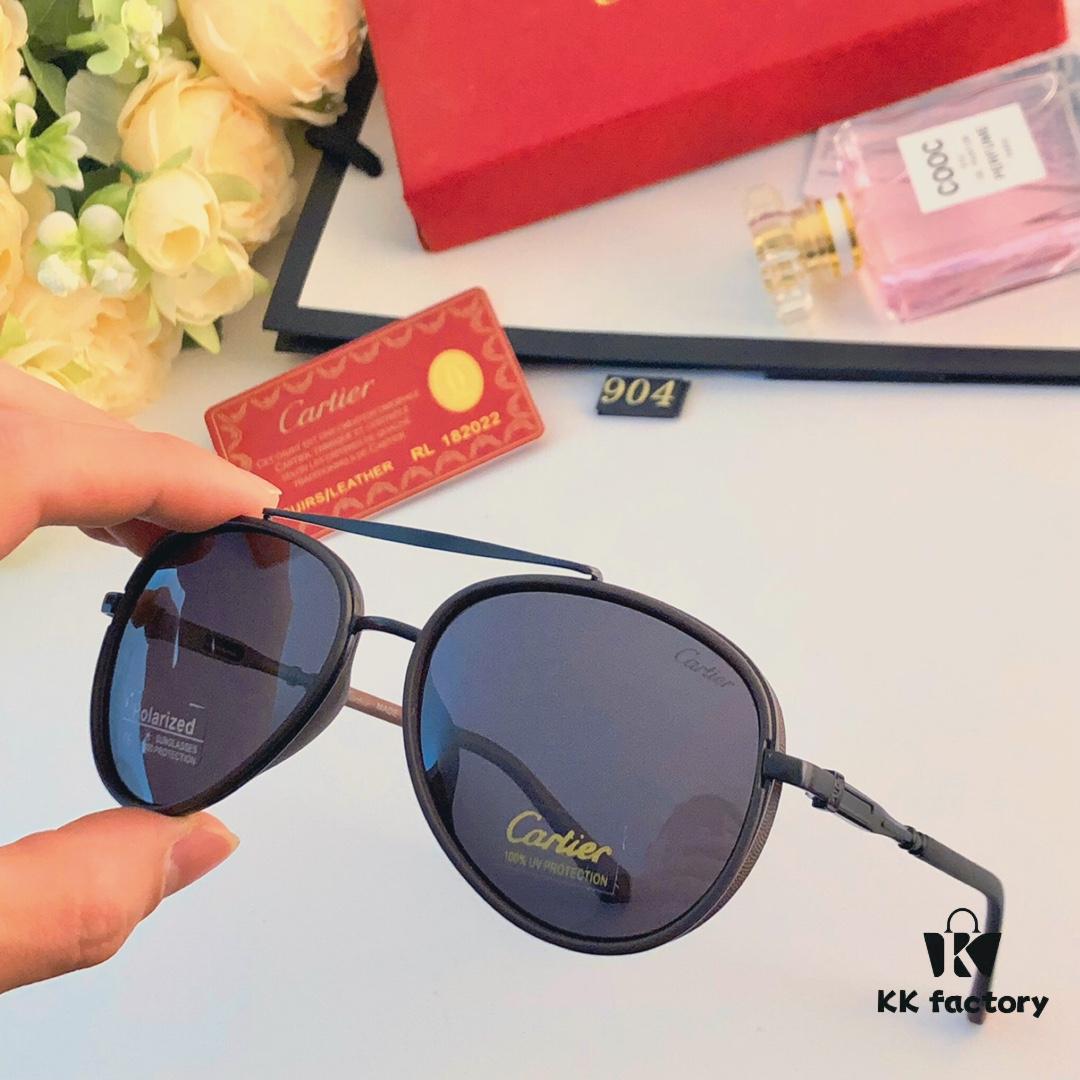 Cartier Men's Aviator Polarized Sunglasses for Driving, Fishing, and Outdoor Protection