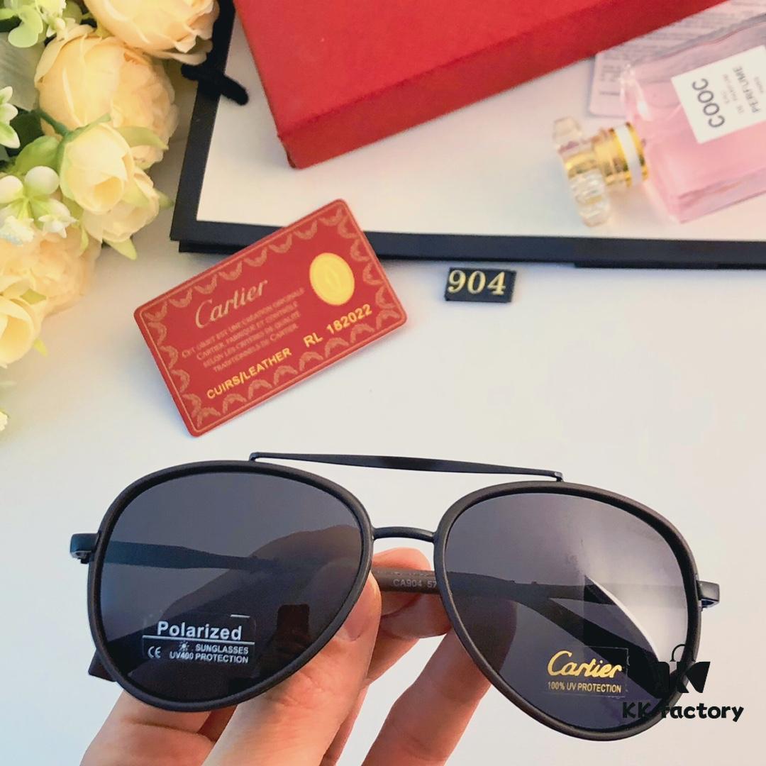 Cartier Men's Aviator Polarized Sunglasses for Driving, Fishing, and Outdoor Protection