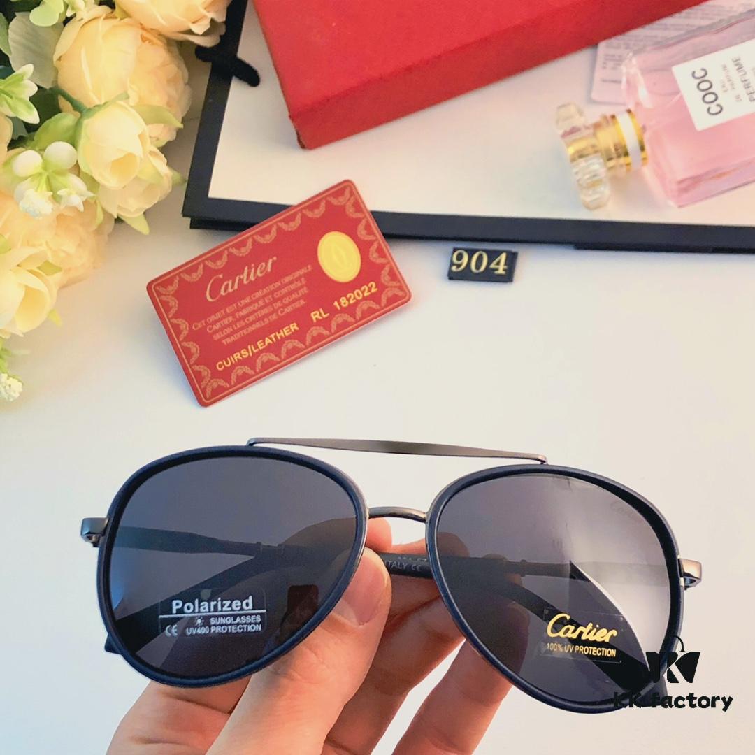 Cartier Men's Aviator Polarized Sunglasses for Driving, Fishing, and Outdoor Protection