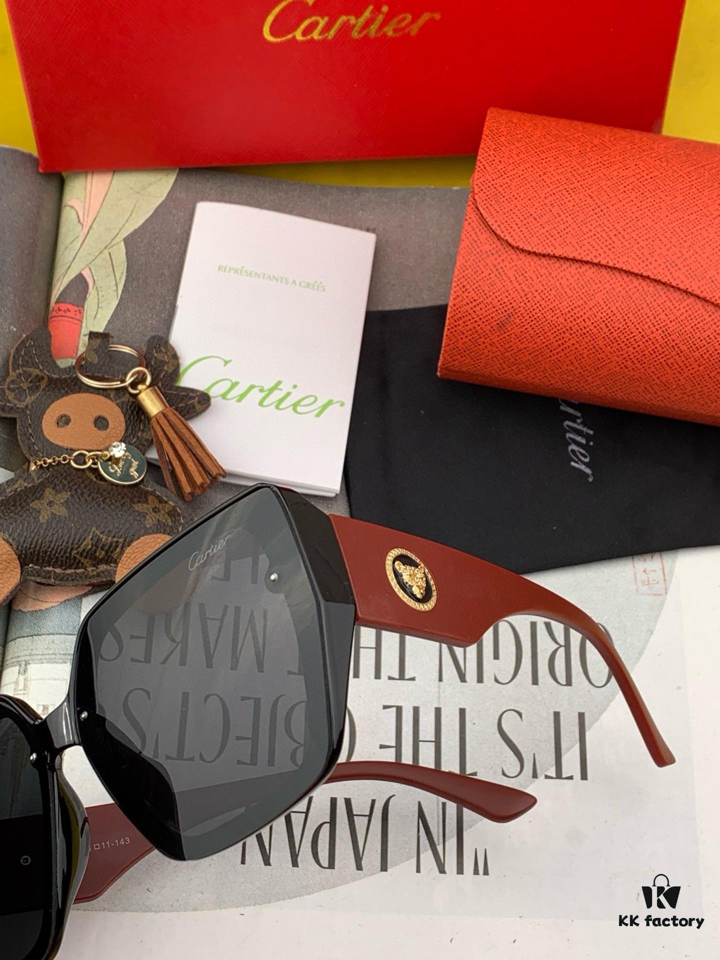 Cartier 2024 New Women's Sunglasses, Elegant Classic Frame Style