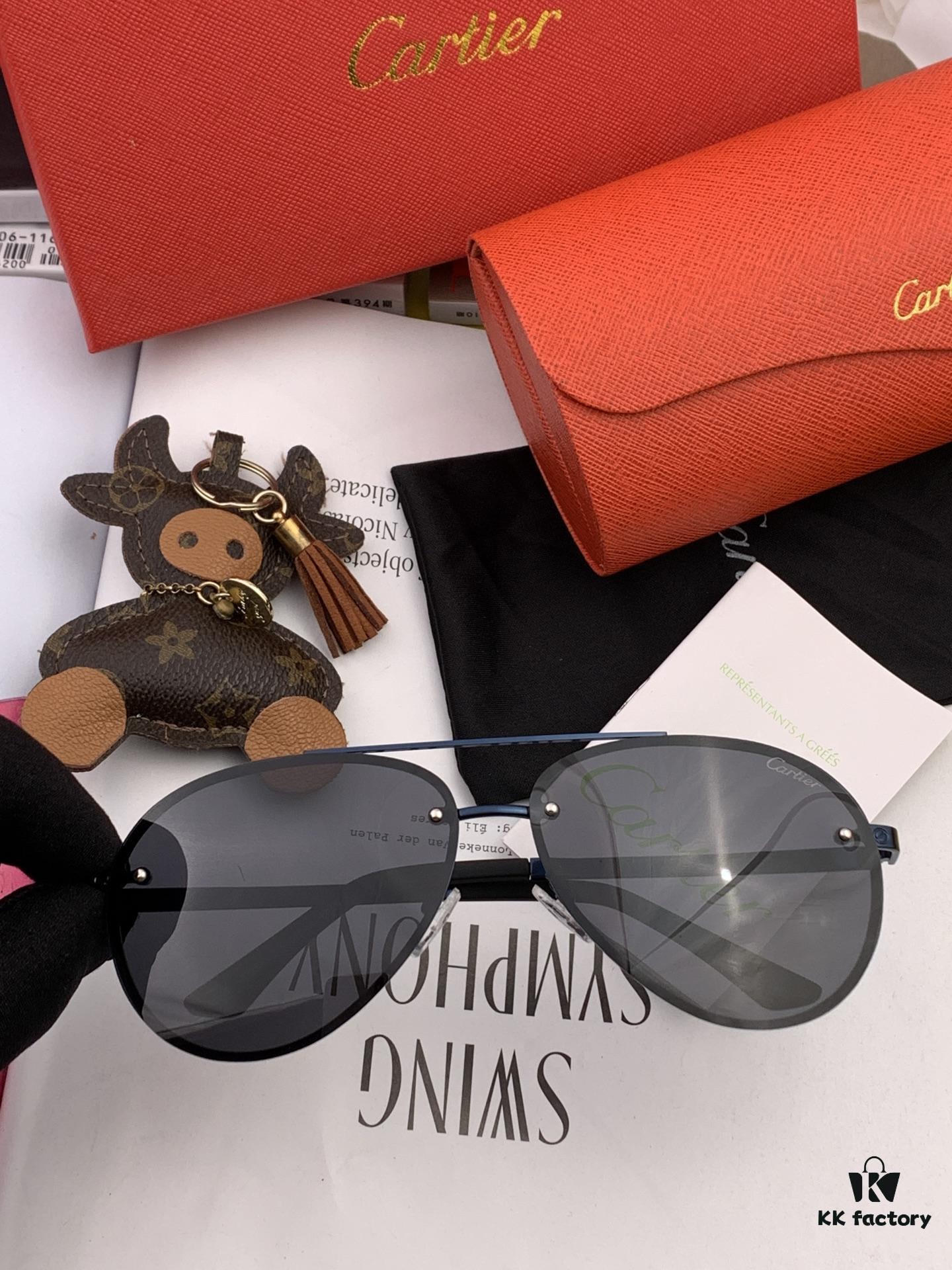 Cartier Unisex Polarized Sunglasses with Dual-Tone Lacquer Finish, Imported Polaroid Lenses Model: CK380664