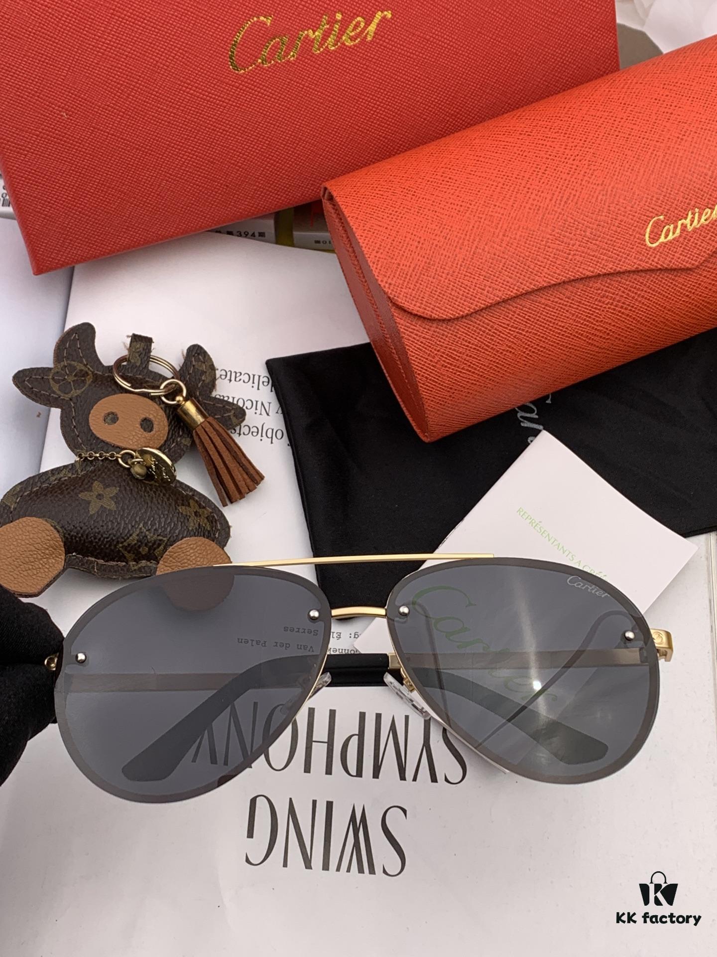 Cartier Unisex Polarized Sunglasses with Dual-Tone Lacquer Finish, Imported Polaroid Lenses Model: CK380664