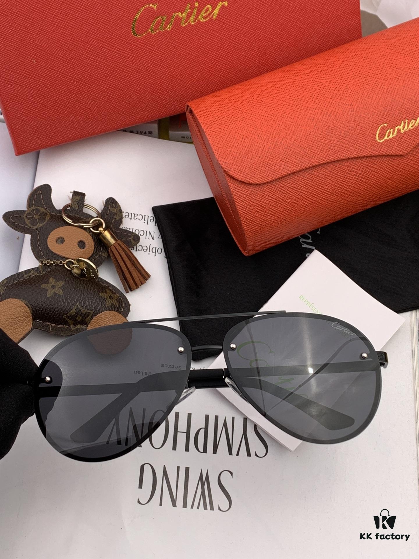 Cartier Unisex Polarized Sunglasses with Dual-Tone Lacquer Finish, Imported Polaroid Lenses Model: CK380664