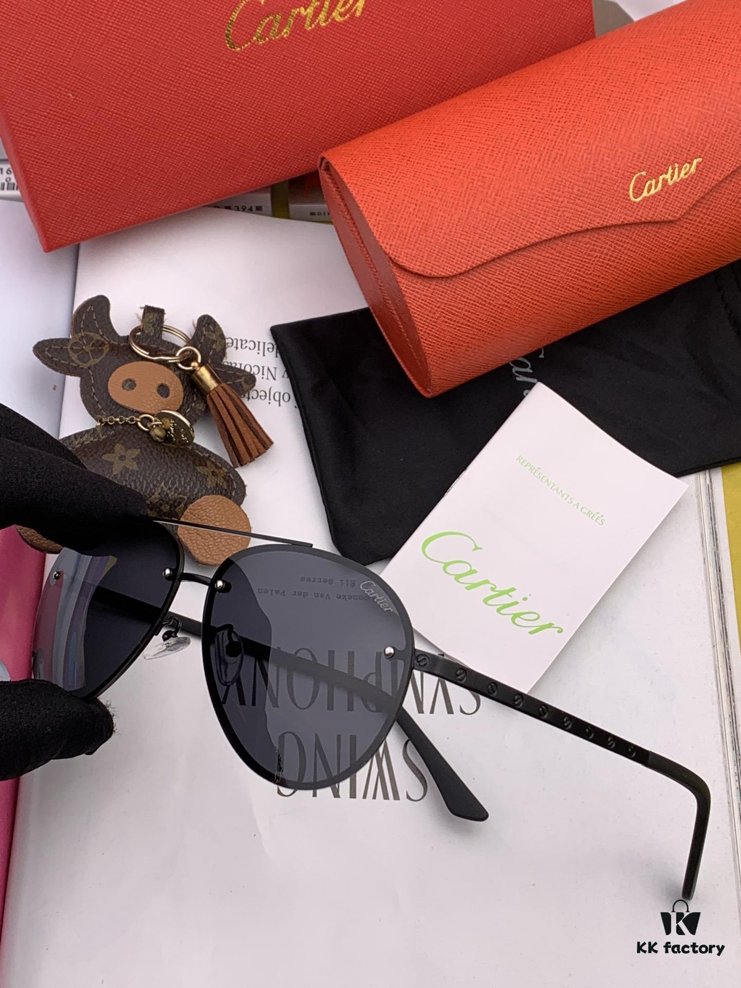 Cartier Unisex Polarized Sunglasses with Dual-Tone Lacquer Finish, Imported Polaroid Lenses Model: CK380664