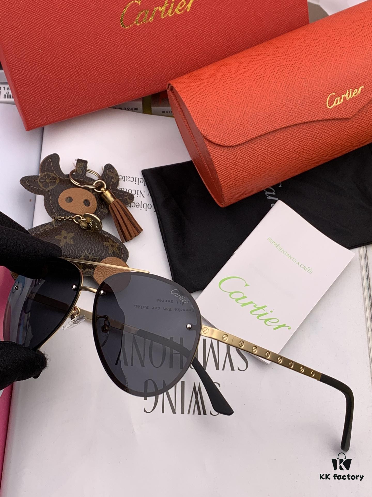 Cartier Unisex Polarized Sunglasses with Dual-Tone Lacquer Finish, Imported Polaroid Lenses Model: CK380664