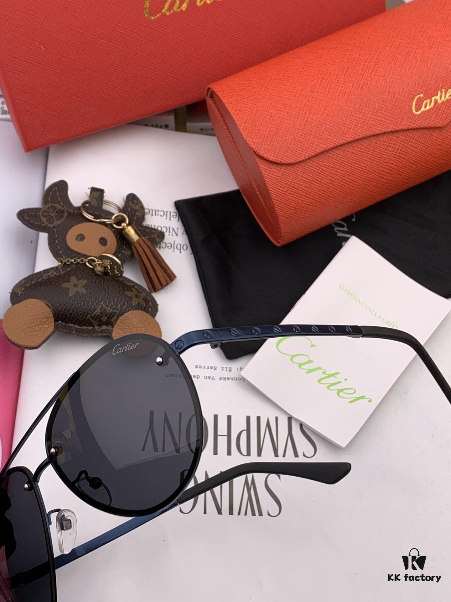 Cartier Unisex Polarized Sunglasses with Dual-Tone Lacquer Finish, Imported Polaroid Lenses Model: CK380664