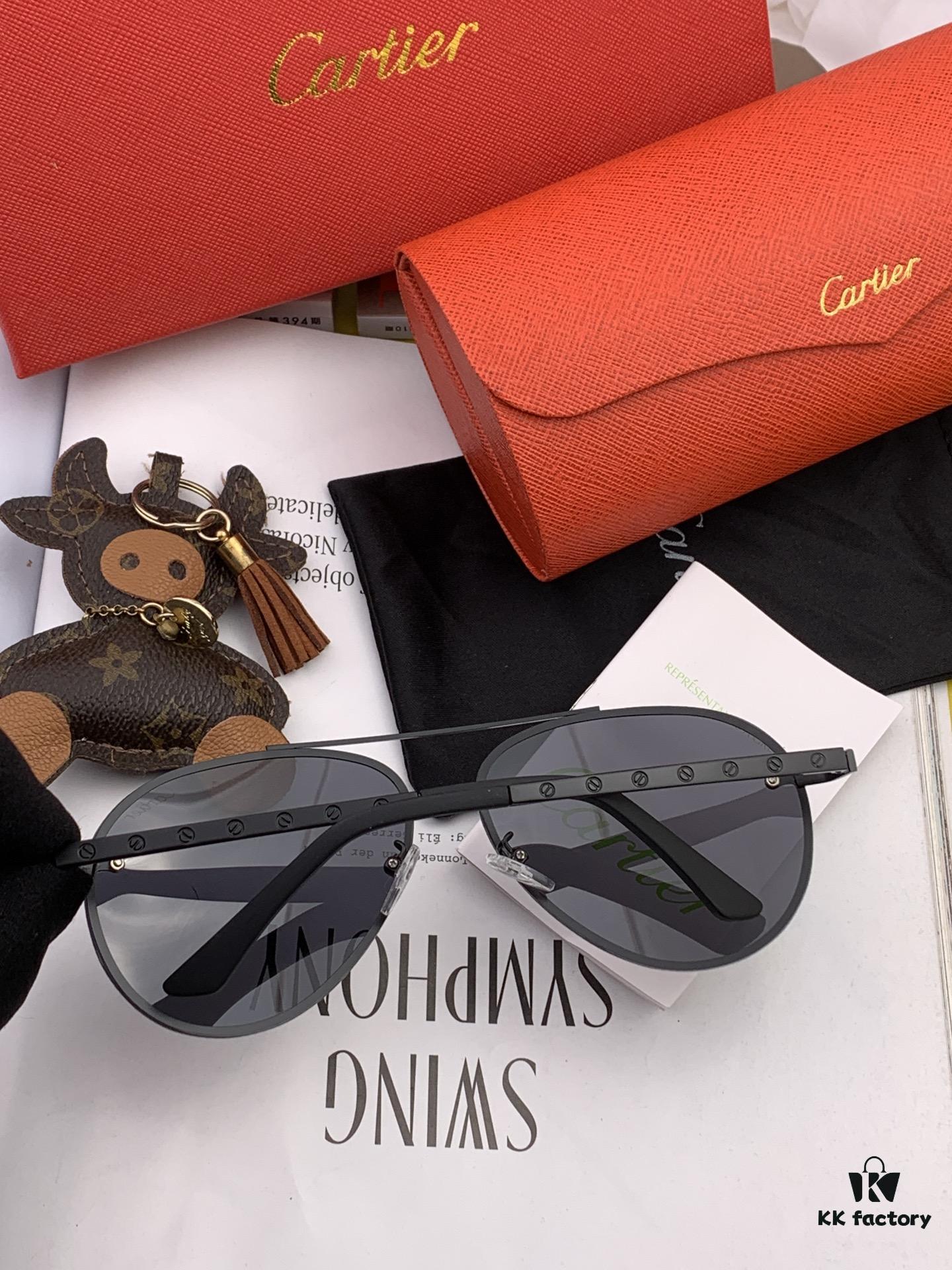 Cartier Unisex Polarized Sunglasses with Dual-Tone Lacquer Finish, Imported Polaroid Lenses Model: CK380664