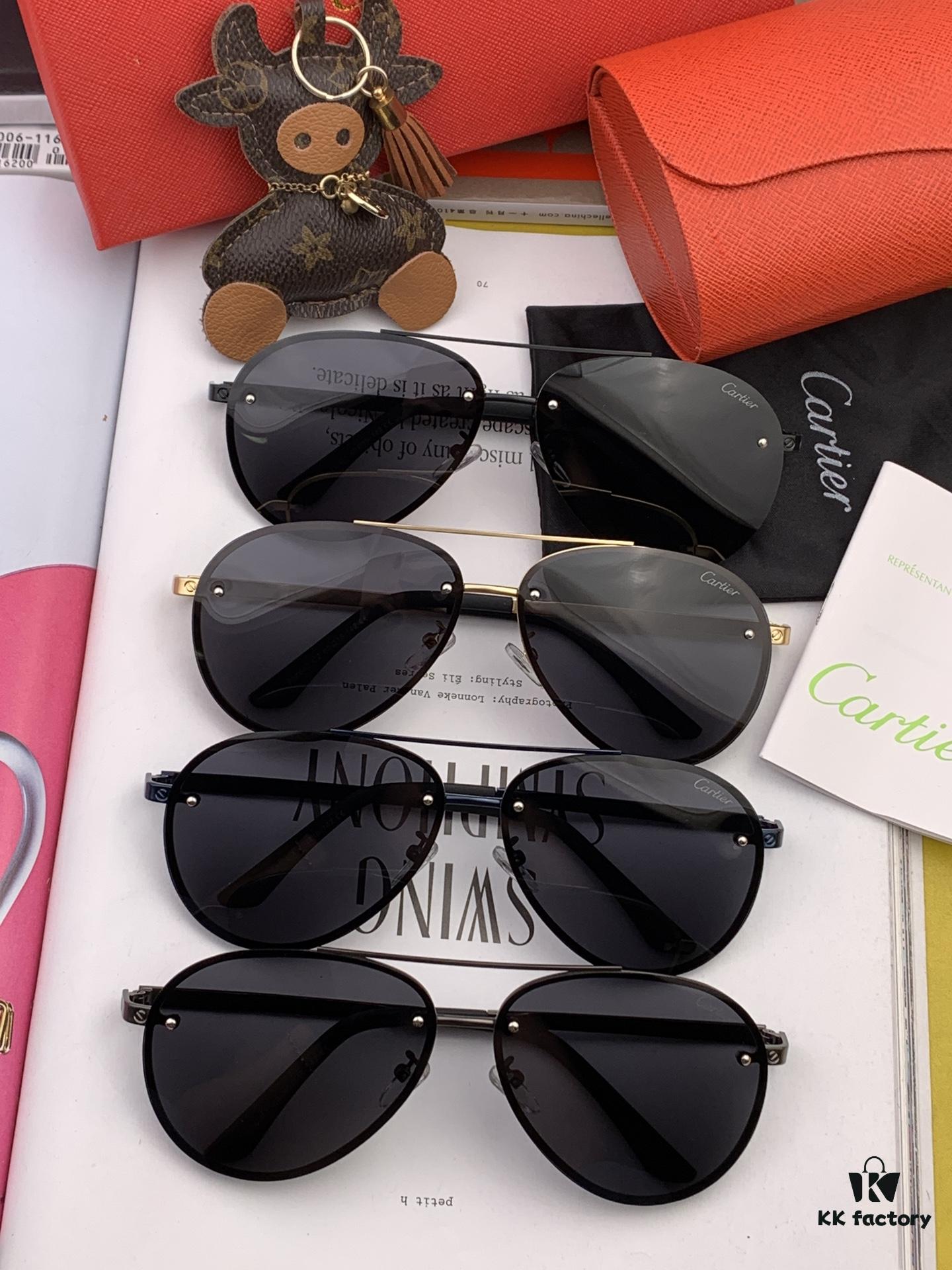 Cartier Unisex Polarized Sunglasses with Dual-Tone Lacquer Finish, Imported Polaroid Lenses Model: CK380664