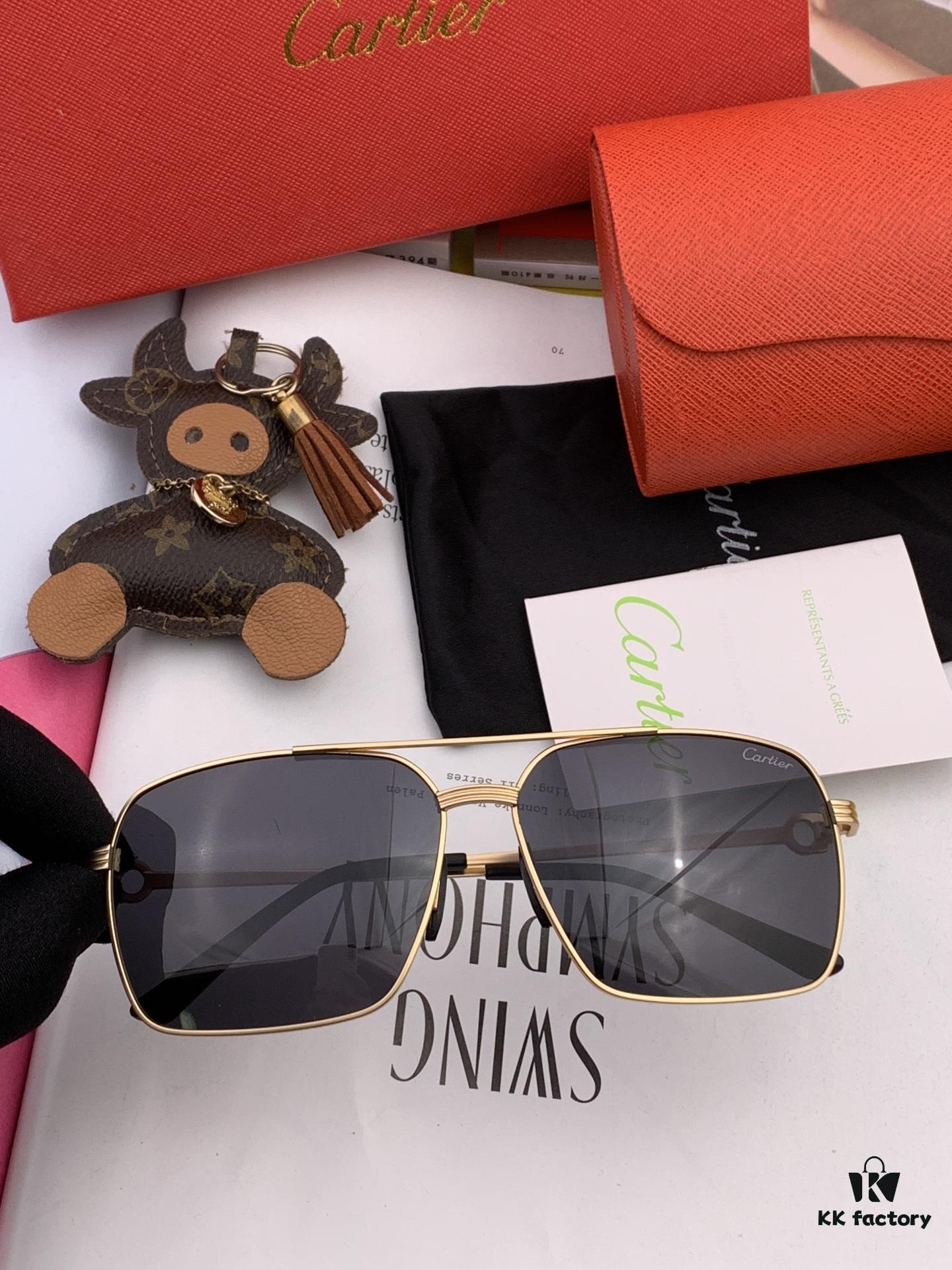 Cartier Unisex Polarized Sunglasses with Dual-Tone Lacquer Finish, Imported Polarized Polylens, Premium Craftsmanship, Model: CK520191