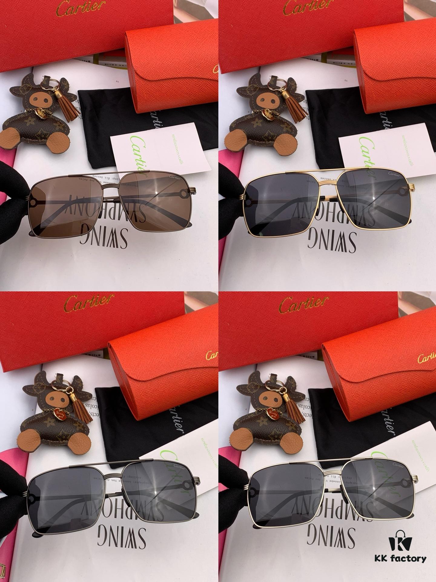 Cartier Unisex Polarized Sunglasses with Dual-Tone Lacquer Finish, Imported Polarized Polylens, Premium Craftsmanship, Model: CK520191