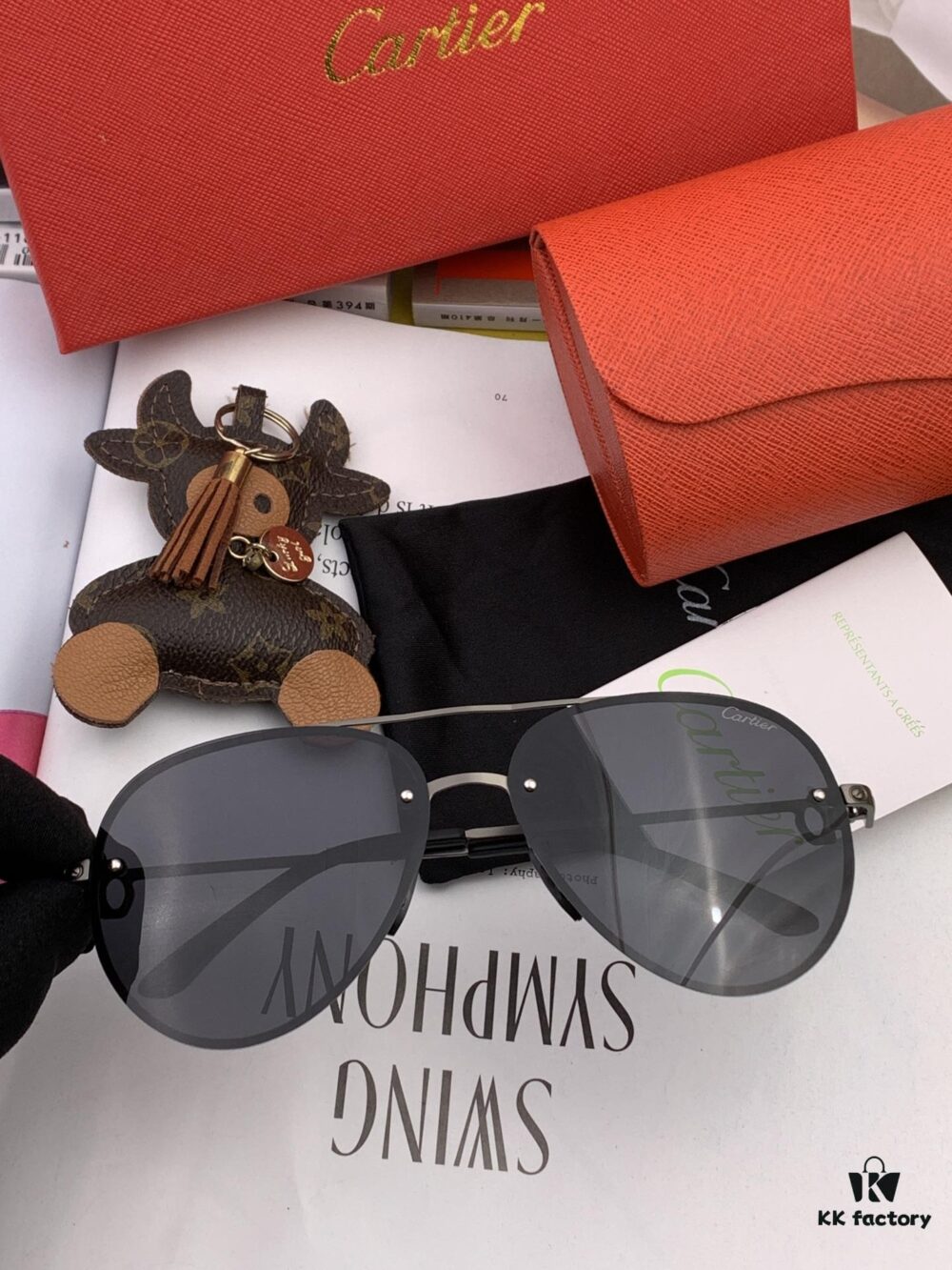 Cartier Unisex Polarized Sunglasses, Dual-Tone Baked Paint Finish, Premium Imported Polarized Lenses by Polaroid, Exquisite Craftsmanship Reflecting Superior Style