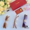 Cartier 2024 New Arrival Wooden Frame Temple Sunglasses, Frameless Fashion Unisex Eyewear