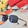 Cartier Double Bridge Sunglasses for Men, Stylish and Trendy Oversized Sun Glasses, Fashionable UV Protection Shades for Driving and Everyday Wear
