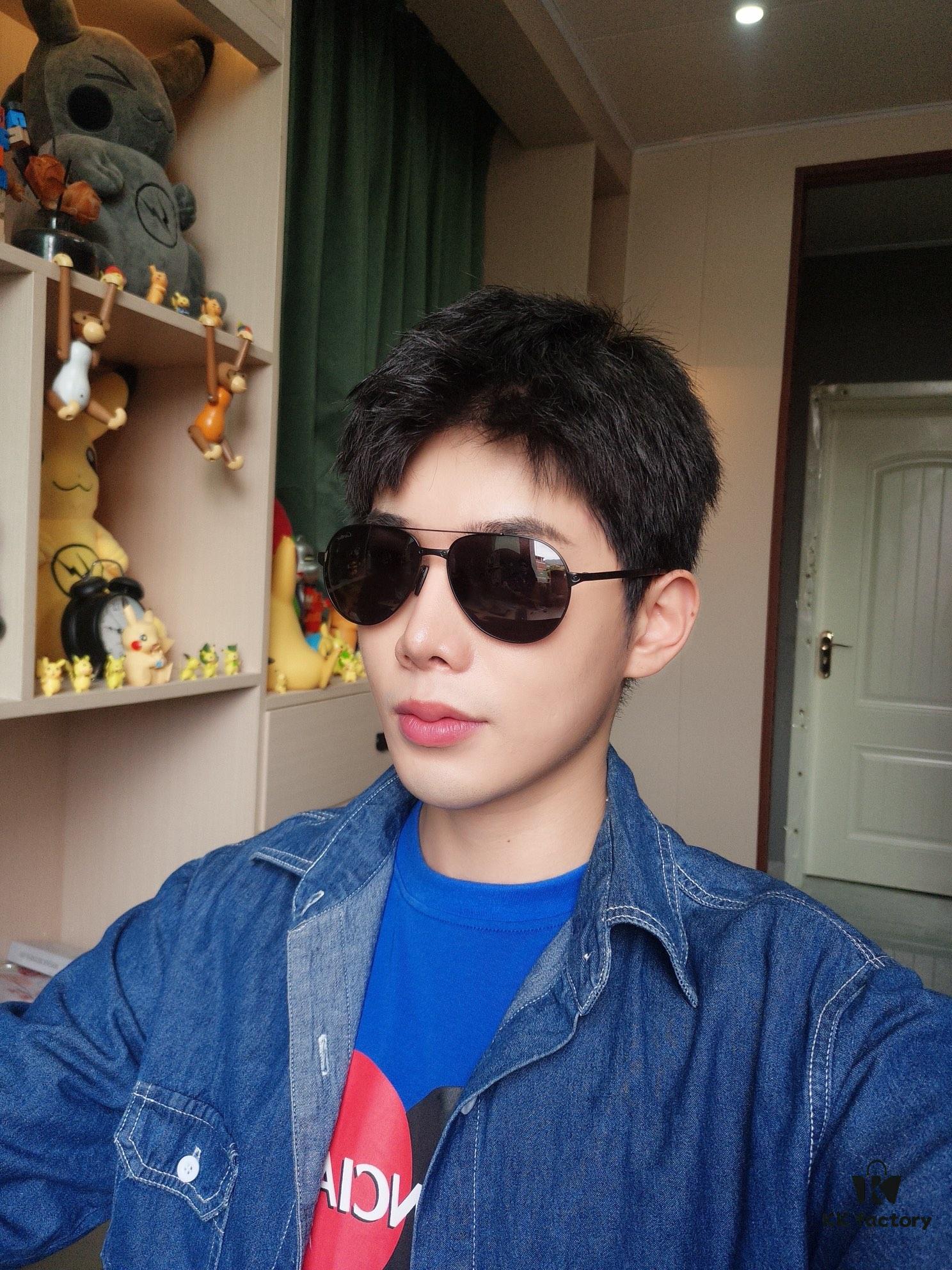 Cartier Official Website 1:1 Large Aviator Sunglasses, High-End and Elegant, Minimalist Signature Logo on Temples, Luxurious Craftsmanship, Model: K2200