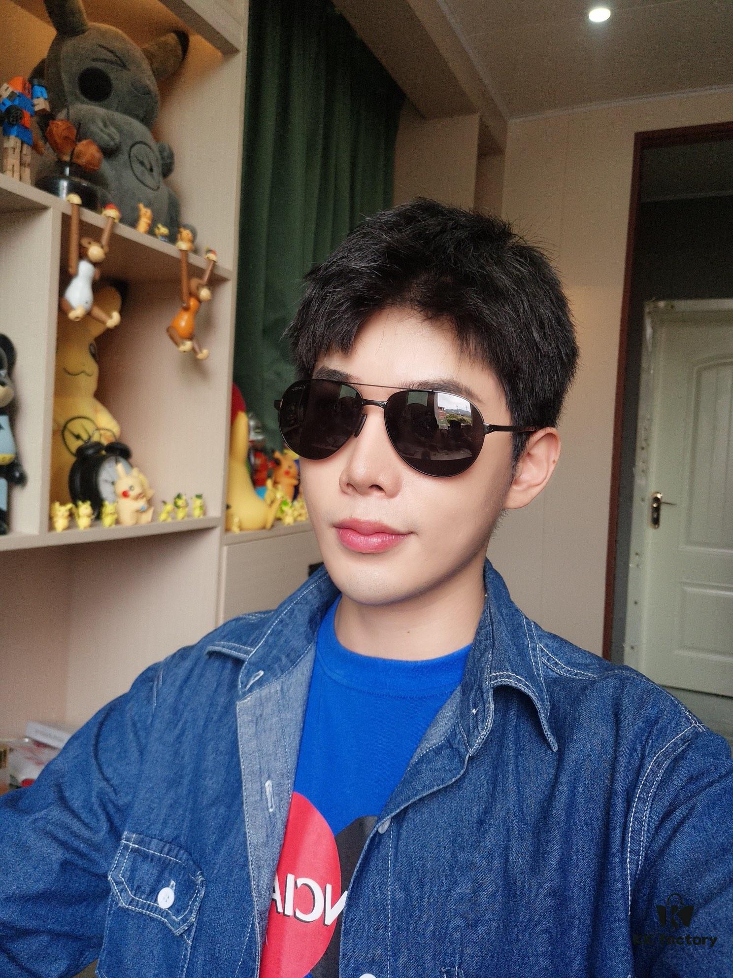 Cartier Official Website 1:1 Large Aviator Sunglasses, High-End and Elegant, Minimalist Signature Logo on Temples, Luxurious Craftsmanship, Model: K2200