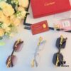 Cartier New Model Stylish Frameless Panther Decorated Sunglasses, Retro Fashion Unisex Driving Sun Glasses