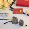 Cartier New Model Stylish Frameless Panther Decorated Sunglasses, Retro Fashion Unisex Driving Sun Glasses