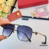 Cartier Hong Kong Style Retro Chic Fashion Polygonal Sunglasses for Men, Stylish UV Protection Double-Bridge Sunglasses