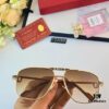 Cartier Hong Kong Style Retro Chic Fashion Polygonal Sunglasses for Men, Stylish UV Protection Double-Bridge Sunglasses
