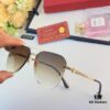 Cartier 2024 New Large-Frame Sunglasses, Korean-Style Fashionable Sun Glasses, Metal Aviator Shades