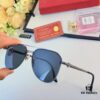 Cartier 2024 New Large-Frame Sunglasses, Korean-Style Fashionable Sun Glasses, Metal Aviator Shades